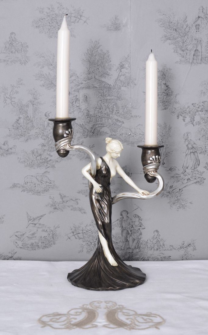 SET DOUA SFESNICE ART NOUVEAU