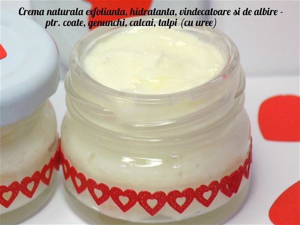 Crema naturala - tratament ptr. piele rugoasa si inchisa la culoare: coate, genunchi, calcai