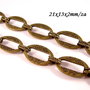 9406 - (90cm) Lant decorativ, aliaj metalic bronz, oval