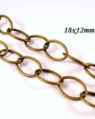 9411 - (148cm) Lant decorativ, aliaj metalic bronz