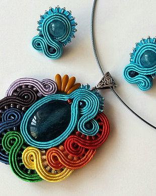 Set soutache curcubeu