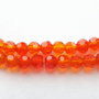 LMS432 - margele sticla portocalii fatetate - 4mm