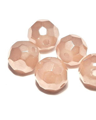 Cristale din sticla, rotunde, opace, 14 mm,, maro