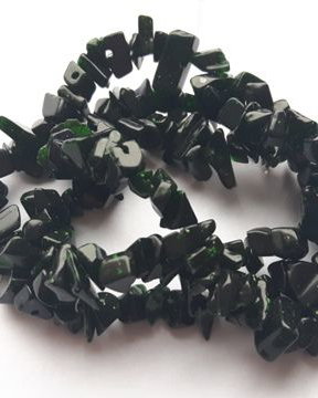 Lchips 44 - sticla neagra cu sclipici verde