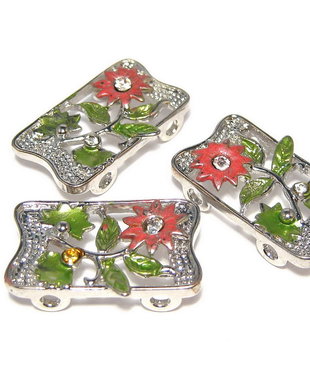 Distantiere cu floare, 24x15 mm