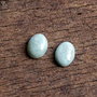 Set 2 buc Cabochon Larimar dominican - natural, netratat, veritabil - LAQP