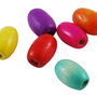 40 Margele lemn colorate