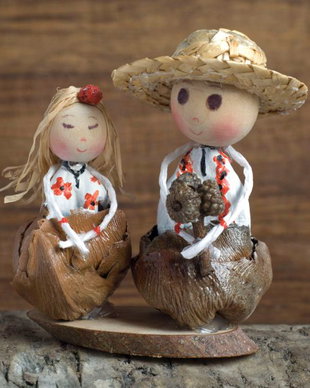 Fifi si Floricel traditional - figurine decorative