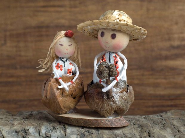 Fifi si Floricel traditional - figurine decorative