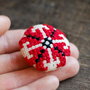 Martisor -brosa  cu broderie manuala pe panza taraneasca