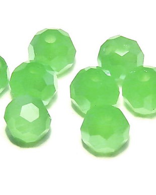 Cristale din sticla, rotunde, opace, 4 mm, verzi