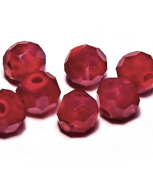 Cristale din sticla, rotunde, opace, 4 mm, burgundy