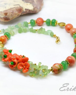 Colier ,,Blossom in orange"
