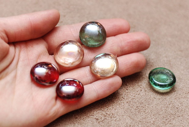 Set 6 buc Cabochon sticla - CS1