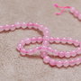 Sirag 38 cm quartz roz  natural aprox 62 buc.  -  6 mm
