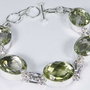Bratara green quartz