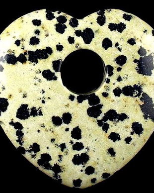 9292 - Pandantiv, jasp dalmatian, inima, 49x49x8mm