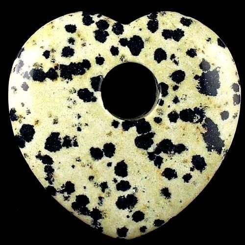 9292 - Pandantiv, jasp dalmatian, inima, 49x49x8mm