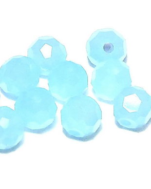 Cristale din sticla, rotunde, opace, 4 mm, bleu