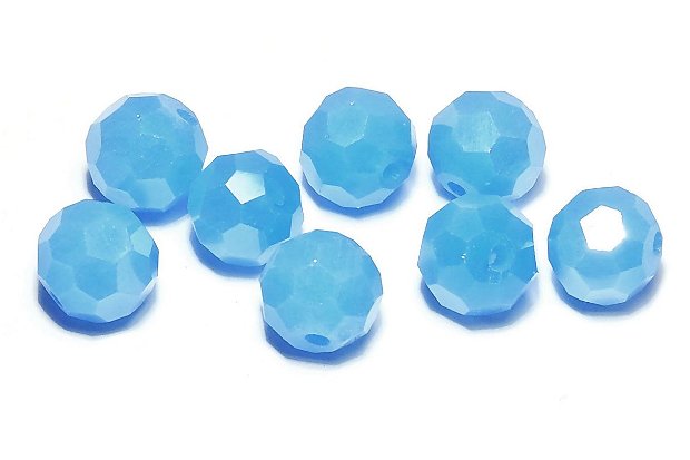 Cristale din sticla, rotunde, opace, 4 mm, albastre