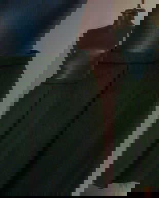 FUSTA MIDI STOFA LANA KAKI