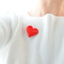 Brosa- martisor/ Valentines Day- inima rosie