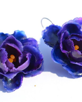 Parma Violet - Cercei unicat cu tortite de argint 925