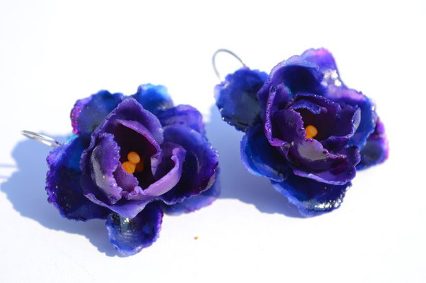 Parma Violet - Cercei unicat cu tortite de argint 925