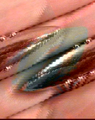 Ag313 - Inel, argint 925, pirita in magnetit - apache gold, 18,5mm