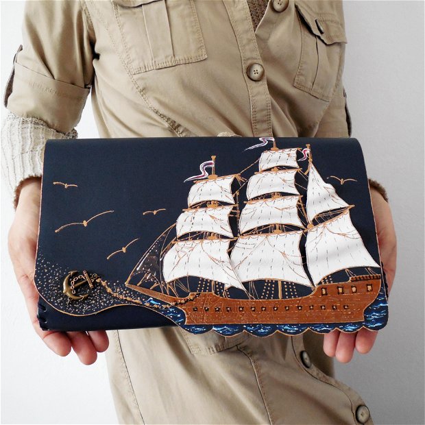 plic handmade unicat - Sailing Ship to Paradise