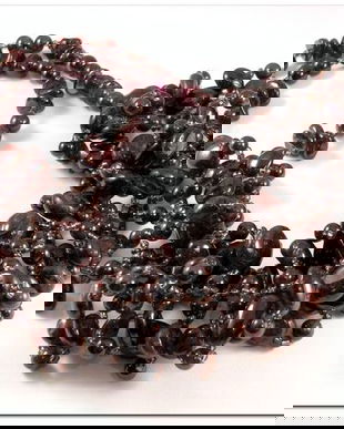 FH0003 - Colier la baza gatului, granat, margele de nisip