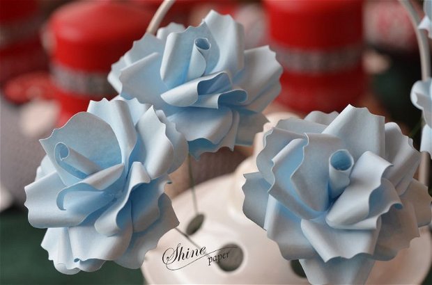 Trandafiri - albastru pastel