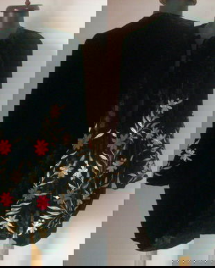 MANGO PARDESIU CATIFEA BRODERIE FLORALA