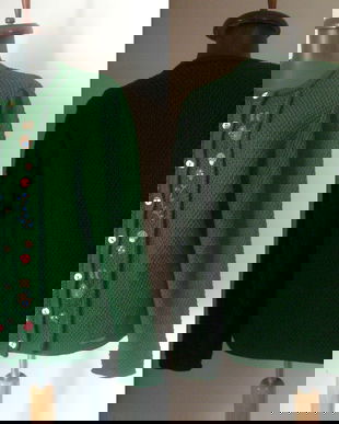 Cardigan bavarez broderie manuala