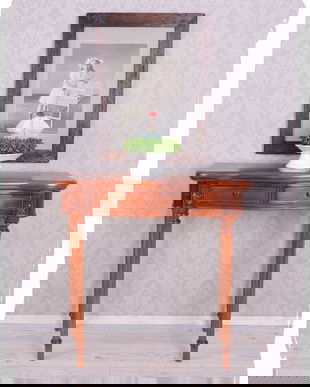 CONSOLA DIN LEMN MAHON CU DOUA SERTARE