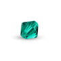 Cristale din sticla, biconice, 3.5x4 mm, verde smarald