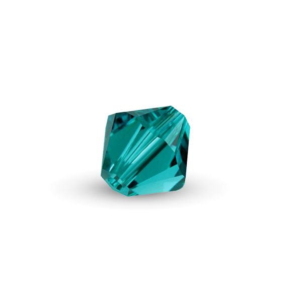 Cristale din sticla, biconice, 3.5x4 mm, teal