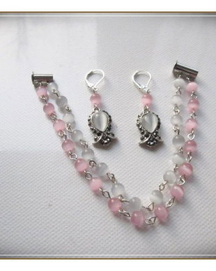 SET- CAT'S EYE ALB SI ROZ-DESCHIS
