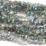 Cristale din sticla, rondelle, 2.5x2 mm, semi electroplacate