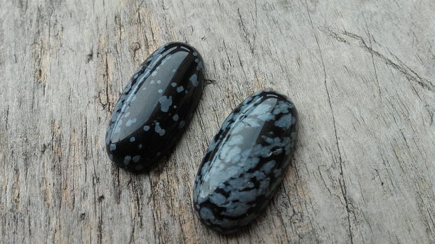 Cabochon jasp dalmatian 30x15 mm