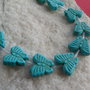 Fluturas gravat din turcoaz reconstituit aprox 4.5x13x15 mm