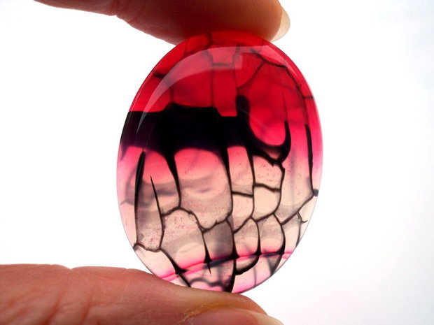 Cabochon agata veins