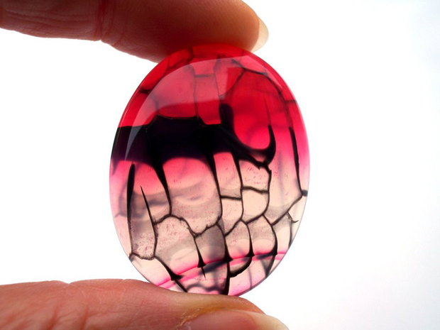 Cabochon agata veins