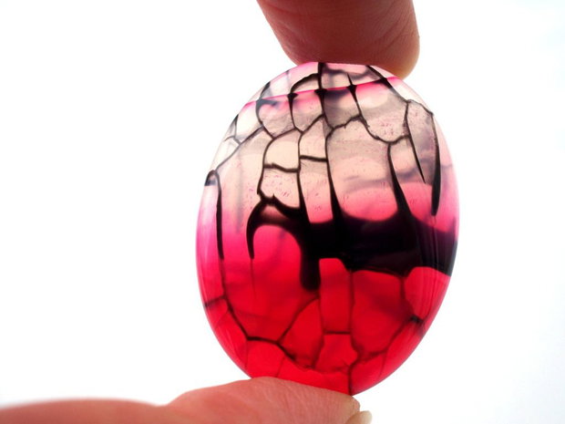 Cabochon agata veins
