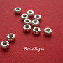 Donnut distantier din argint rodiat de diametrul exterior 4 mm si grosime 1.7 mm