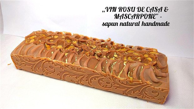 ,,VIN ROSU DE CASA & MASCARPONE'' - sapun natural handmade, antiage (reteta imbunatatita)