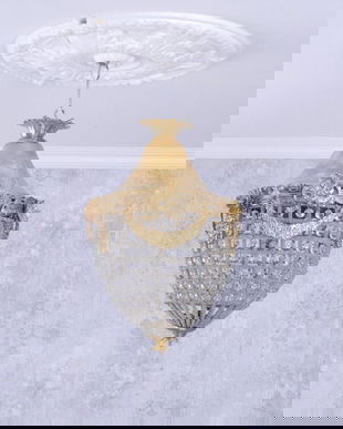 LAMPA DIN ALAMA MASIVA CU CRISTALE