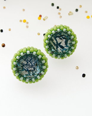 Cercei verde crud