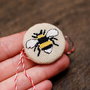 Martisor brodat manual-albinuta