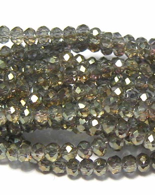 Cristale din sticla, rondelle, 2.5x2 mm, electroplacate